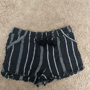 Black Flowy Shorts